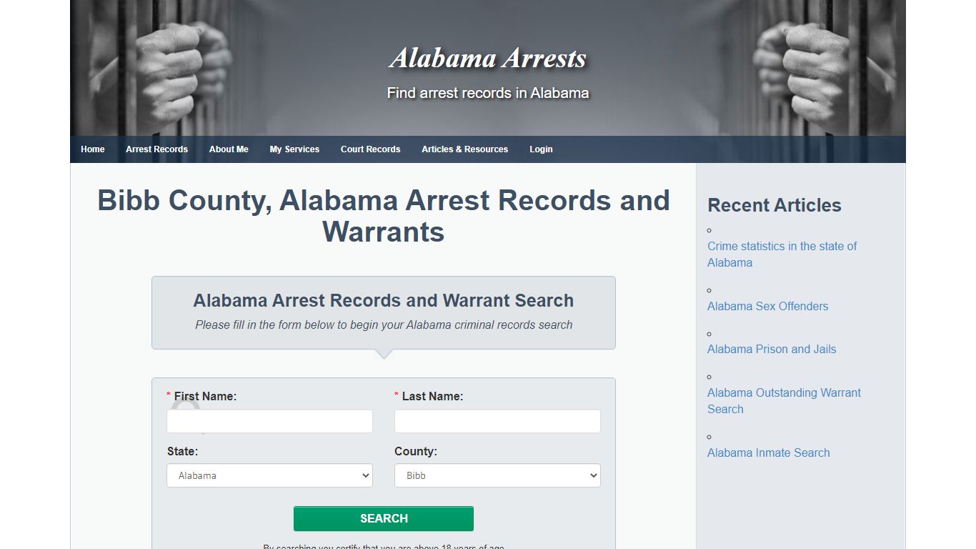Bibb County, Alabama Arrest Records and Warrants