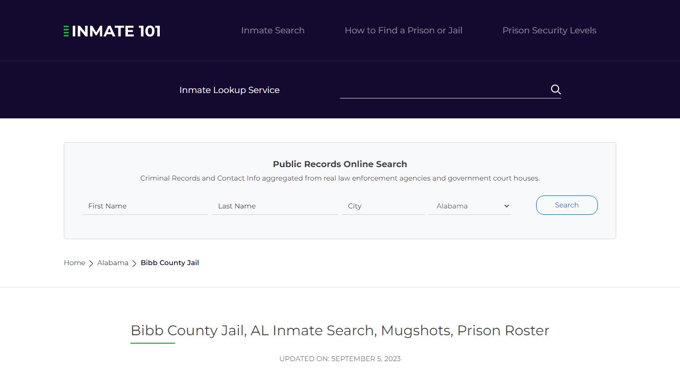 Bibb County Jail, AL Inmate Search, Mugshots, Prison Roster